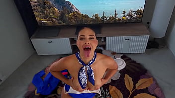 Gizelle blanco will be your slutty flight attendant upright position by braindance vr