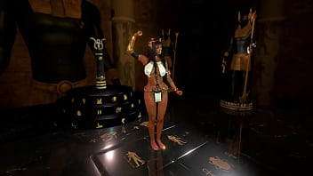 Exotic egyptian queen pleases gods with erotic dances and her sexy body