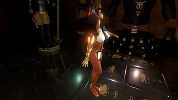 Exotic egyptian queen pleases gods with erotic dances and her sexy body