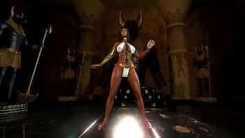 Exotic egyptian queen pleases gods with erotic dances and her sexy body