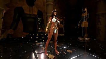 Exotic egyptian queen pleases gods with erotic dances and her sexy body