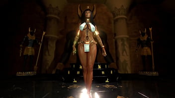 Exotic egyptian queen pleases gods with erotic dances and her sexy body