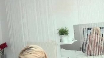 Busty teen blonde dance on webcam