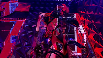 Big ass & tits strips to sex machine teaser