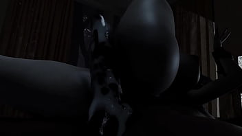 Scary bitch gets ass used