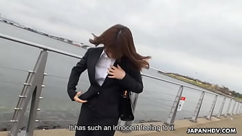 Pantyhosed japanese office lady gets roughly used before being spunked