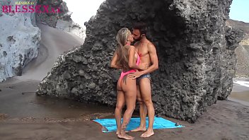 Busty Blonde Fucking On The Beach With A Stranger Helena Kramer & Zeus Ray thumbnail