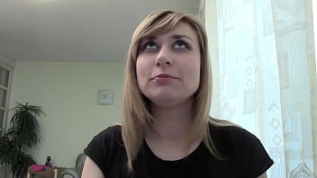 Milena blonde babe chats on webcam in non nude sfw clip