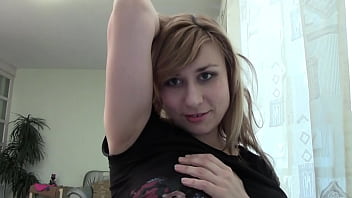 Milena blonde babe chats on webcam in non nude sfw clip