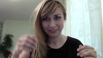 Milena blonde babe chats on webcam in non nude sfw clip