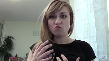 Milena blonde babe chats on webcam in non nude sfw clip