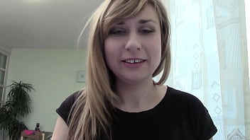 Milena blonde babe chats on webcam in non nude sfw clip