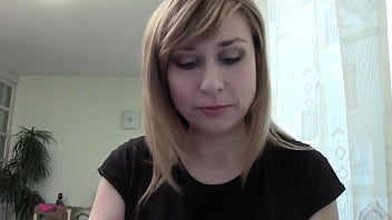 Milena blonde babe chats on webcam in non nude sfw clip