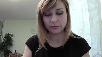 Milena blonde babe chats on webcam in non nude sfw clip