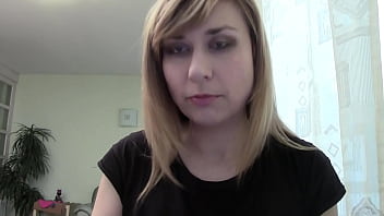 Milena blonde babe chats on webcam in non nude sfw clip