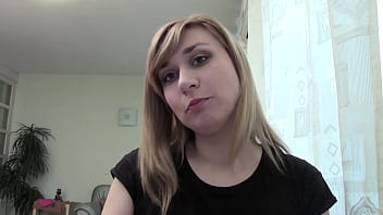 Milena blonde babe chats on webcam in non nude sfw clip