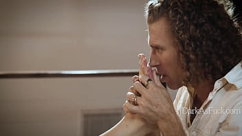 Foot in the door cock in the mouth