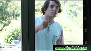 Japanese nuru massage and sexual tension on air matress 17 Japanese nuru massage and sexual tension on air matress 17