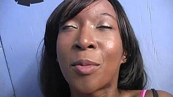 Sexy ebony enjoying gloryhole 5