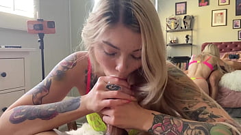 Tatted blonde bombshell kaylee ryder takes huge cock & creampie