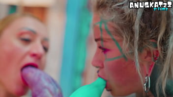 Intense toy play between two girls