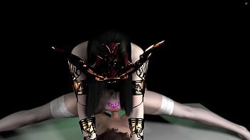 3d hot cosplay slut naked her perfect asses sitting on the big cock