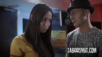 Hot brunette teens agrees to ffm threesome with famous dj in exchange for fame