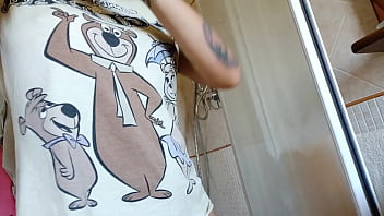 Chantal is really hot during her shower