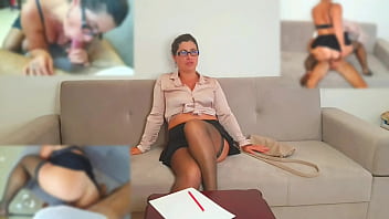 Perverted teacher takes exam fucking creampie and cumshot