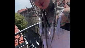 Posing next to the roof of this small town ️what’s your favorite view from up high #townviews #ontheroof #po