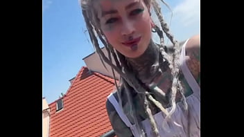 Posing next to the roof of this small town ️what’s your favorite view from up high #townviews #ontheroof #po