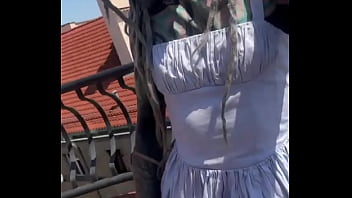 Posing next to the roof of this small town ️what’s your favorite view from up high #townviews #ontheroof #po