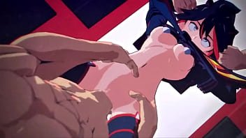 Ryuko held down and fucked
