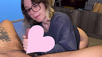 Quiet nerdy girl gives the best head deepthroat ball licking gagging sloppy mouth fuck