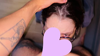 Quiet nerdy girl gives the best head deepthroat ball licking gagging sloppy mouth fuck