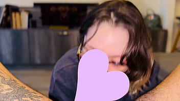 Quiet nerdy girl gives the best head deepthroat ball licking gagging sloppy mouth fuck