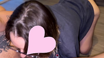 Quiet nerdy girl gives the best head deepthroat ball licking gagging sloppy mouth fuck