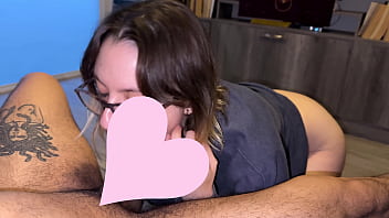 Quiet nerdy girl gives the best head deepthroat ball licking gagging sloppy mouth fuck