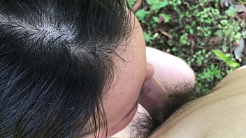 Wife outdoor blowjob