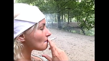 Nasty german blonde pisses her panties