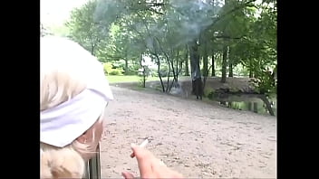 Nasty german blonde pisses her panties Nasty german blonde pisses her panties