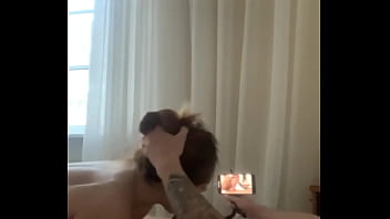 A gorgeous blowjob from a redheaded russian beauty