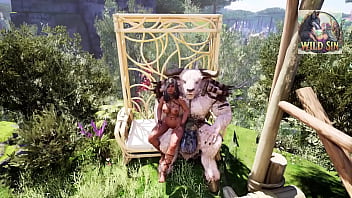 Monster and elf sitting