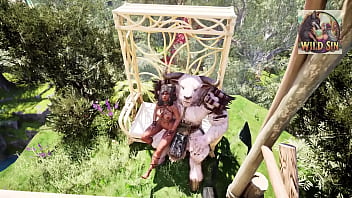 Monster and elf sitting