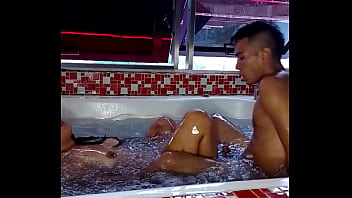 Slut hotwife cheating on husband getting fucked in the jacuzzi tub by the bbc
