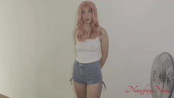 Step sister tries to make me cum while i'm trying to resist her