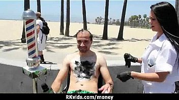 Desperate teen naked in public and fucks to pay rent 24