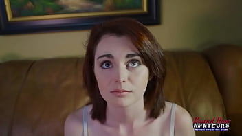 Redhead coed hottie ravyn rubs her tits and pokes her pussy with a sex toy