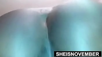 Sexy Bitch Spreading Hairy Asshole In High Heels While Crawling In Stockings Closeup Busty Young Ebony Geek Sheisnovember Standing Perfect Body Exposed Large Saggy Natural Titties And Hard Nipples Jiggling By Msnovember thumbnail