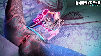 Tattoo girl solo double penetration with toys anal mastrubation atm goth punk dp